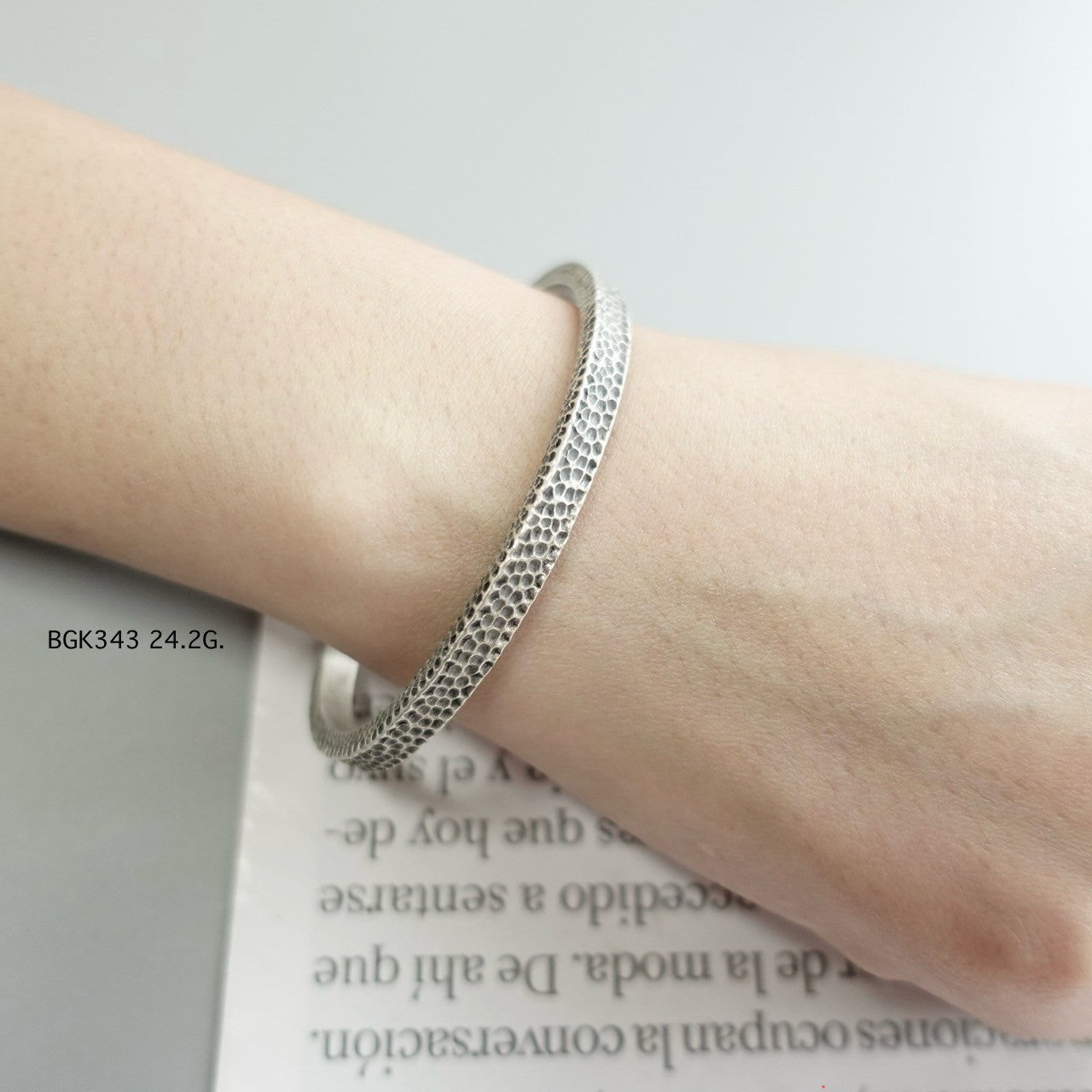 Hill tribe silver bangle. Tribal vibes, everyday magic.