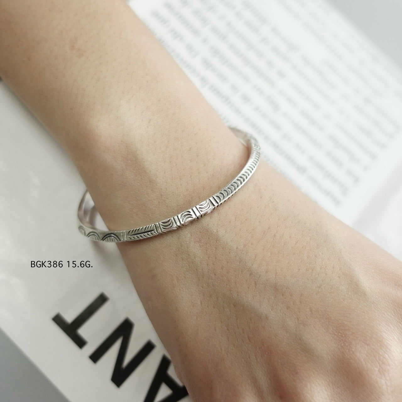 Handmade silver bangle. Earthy, bold, beautifully yours.