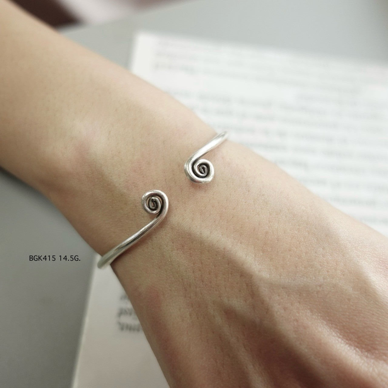 Silver bangle. Boho soul, silver shine.